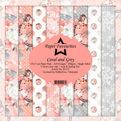 Paper Favourites Coral and Grey 6x6 Paper Pack