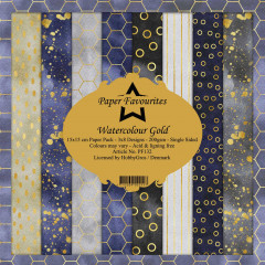 Paper Favourites Watercolour Gold 6x6 Paper Pack
