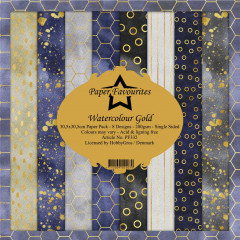Paper Favourites Watercolour Gold 12x12 Paper Pack