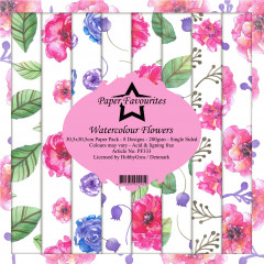 Paper Favourites Watercolour Flowers 12x12 Paper Pack