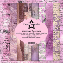 Paper Favourites Lavender Ephemera 12x12 Paper Pack