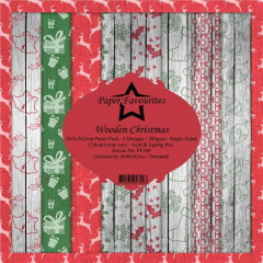 Paper Favourites Wooden Christmas 12x12 Paper Pack