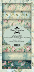 Paper Favourites Green Shabby Slim Paper Pack