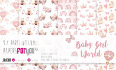 Baby Girl World 12x12 Vellum Kit