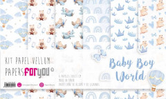 Baby Boy World 12x12 Vellum Kit