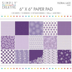 Floral Lace-Purple 6x6 Paper Pad