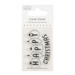 Simply Creative Clear Stamps - Sentiment Happy Christmas