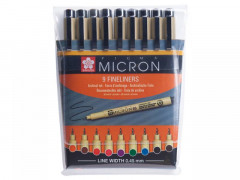 Pigma Micron Fineliner 05 - Etui (9 Farben)