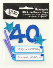 3D StickOn 40 blau