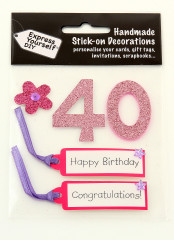 3D StickOn 40 pink