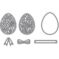 Metal Cutting Die - Elegant Easter Eggs Small