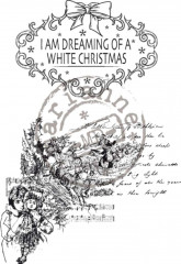 Cling Stamps - Vintage Dreaming of a white Christmas