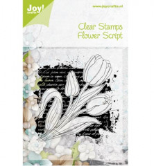 Clear Stamps - Flower script