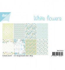 White Flowers Paper Bloc A4