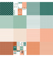 Designpapier 12x12 - Dots and Stripes