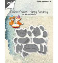 Stanzschablone - Collect Friends - Cat Dog - Happy Birthday