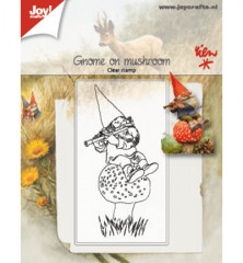 Clear Stamps - Gnome auf Pilz