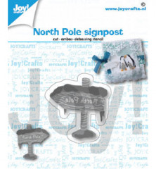 Stanzschablone - North Pole Signpost