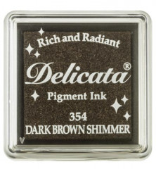 Delicata Small Ink Pad - Dark Brown Shimmer