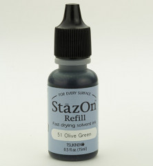 StazOn Re-Inker - Olive Green