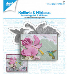 Stanzschablone - Kolibri und Hibiscus