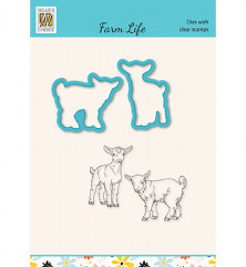 Die Cut and Clear Stamps Set - Farm Life - Ziegen