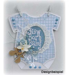 Dutch Card Art Schablone - Baby Body