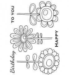 Clear Stamps - Bold Blooms - Daisy Bunch
