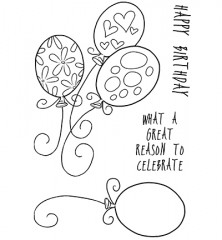 Clear Stamps - Birthday Balloons