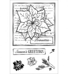 Clear Stamps - Poinsettia Collage