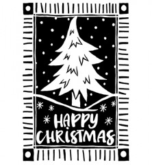 Clear Stamps - Lino Cut Christmas Tree