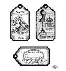 Clear Stamps - Tags Paris