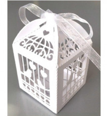 Filigree Paper Box - Birdcage White
