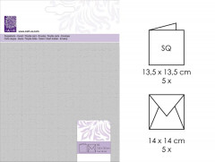 FSC Quadratische Karte mit Kuvert, marmoriert grau