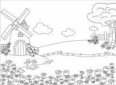 Embossing Folder - Picture Windmill