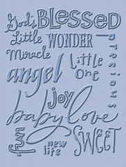 Embossing Folder - Baby words