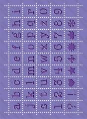 Embossing Folder plus - postage alphabet
