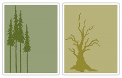 Embossing Folder - br. Tree and tall pine