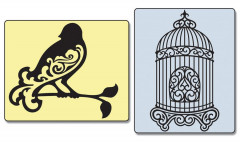 Embossing Folder - Bird and Birdcage Set