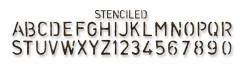 Decorative Strip Alphabet Die - Stenciled