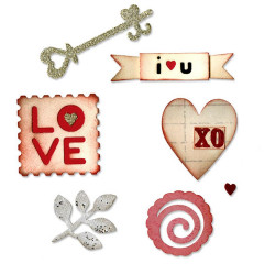 Sizzlits Die Set  - Hearts and More Set