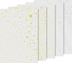 Transparentpapier A4 Set - Weihnachten gold, silber