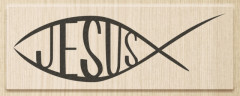 Holzstempel - Jesus Fisch