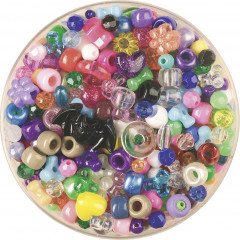 Perlen-Mix Ø ca. 7 - 9 mm bunt gemisch