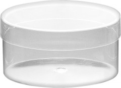 Acryl Dose transparent oval (12 Stück)