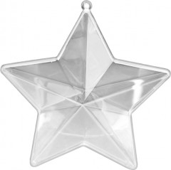 Acryl Sterne transparent 14 cm (12 Stück)