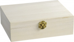 Holzbox mit Verschluß, rechteckig