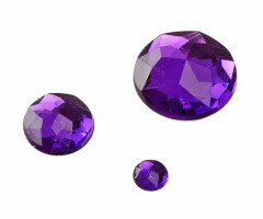 Acrylglassteine sortiert rund violett