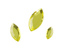 Acrylglassteine sortiert Spitzoval gelb