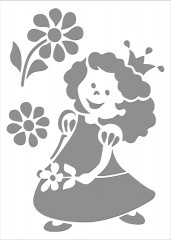 Schablone Rosalie mit Blume